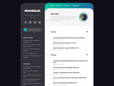 Noteblock WordPress Theme