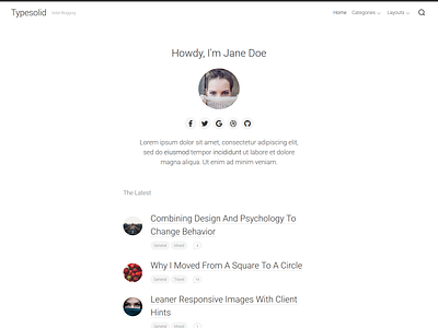 Typesolid WordPress Theme blog responsive wordpress wordpress theme