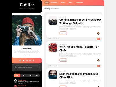 Cutslice WordPress Theme blog magazine responsive wordpress wordpress theme