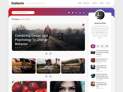 Instorm WordPress Theme blog free magazine responsive wordpress wordpress theme