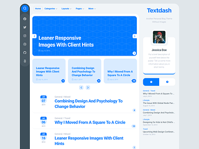 Textdash WordPress Theme blog design free responsive wordpress wordpress theme