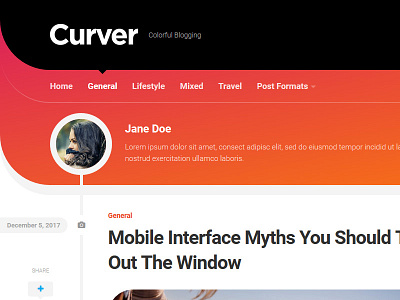 Curver WordPress Theme blog free responsive wordpress