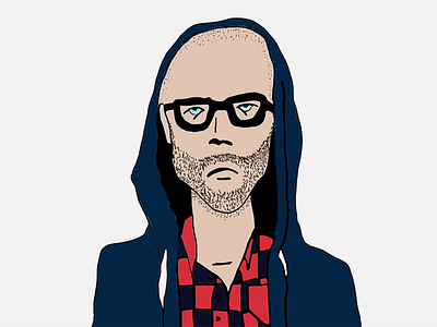 Todd the Hipster character hipster illustration portrait
