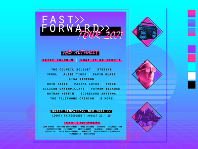 Festival Flyer Mockup design flyer illustration mockup musicfestival retro synthwave typography vaporwave vector