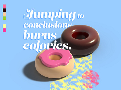 3D Donuts 3d adobe illustrator design donuts illustration plastic raster typography weekday warmup