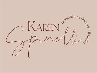 Karen Spinelli Branding brand design branding hairstylist branding logo