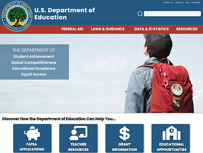 Department of Education Redesign design education goverment redesign ui ux web
