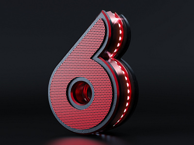 36 Days of Type - Number 6 36 days of type 3d 6 c4d design letter lettering type typo