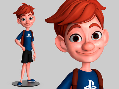 Otto cartoon character otto playstation zbrush