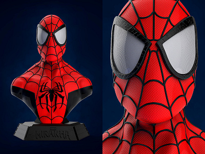 Miranha bust character homem aranha miranha sculpting spider spiderman zbrush