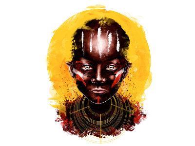 WARRIOR OF THE SUN africa art art direction artwork colombia colombian illustration illustration illustration colombia masai nature portrait retrato tribal tribe warrior warriors watercolor