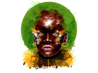 WARRIOR OF THE JUNGLE africa african illustration afro art artdirection artwork colombian illustration culture editorial illustration illustration colombia massai nature portrait tribal tribe warrior
