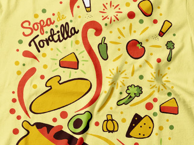 Tortilla Soup T-shirt print food honduras illustration shirt