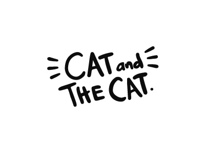 Cat And The Cat black cat comic logo monochromatic