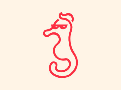 Beau branding icon logo seahorse