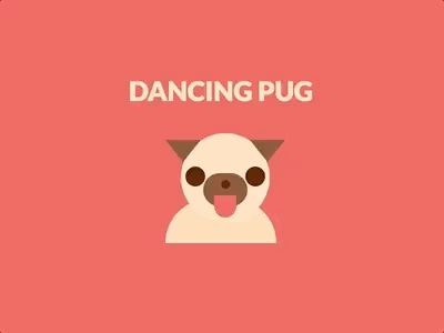 Dancing Pug animal animation css dance dancing dog illustration pug puppy vector