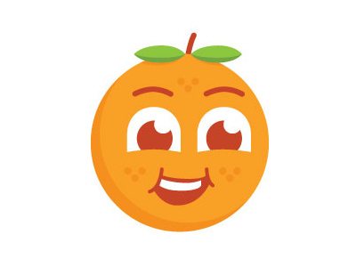 Another Cute Orange fruit illustration logo orange smile vector