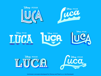 Unchosen Disney and Pixar's Luca Movie Title Treatments