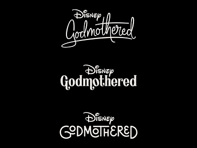 Disney's Godmothered: Unchosen Movie Title Treatments branding agency custom lettering custom logo custom type design disney hoodzpah logo logo design movie logo title treatment type design typography