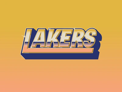 Lakers 60th Anniversary Poster custom lettering custom type hoodzpah lakers lettering los angeles los angeles lakers nba type design typography