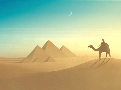 Egypt Pyramids after effects animation build camel egypt gif illustration landscape pyramids sand