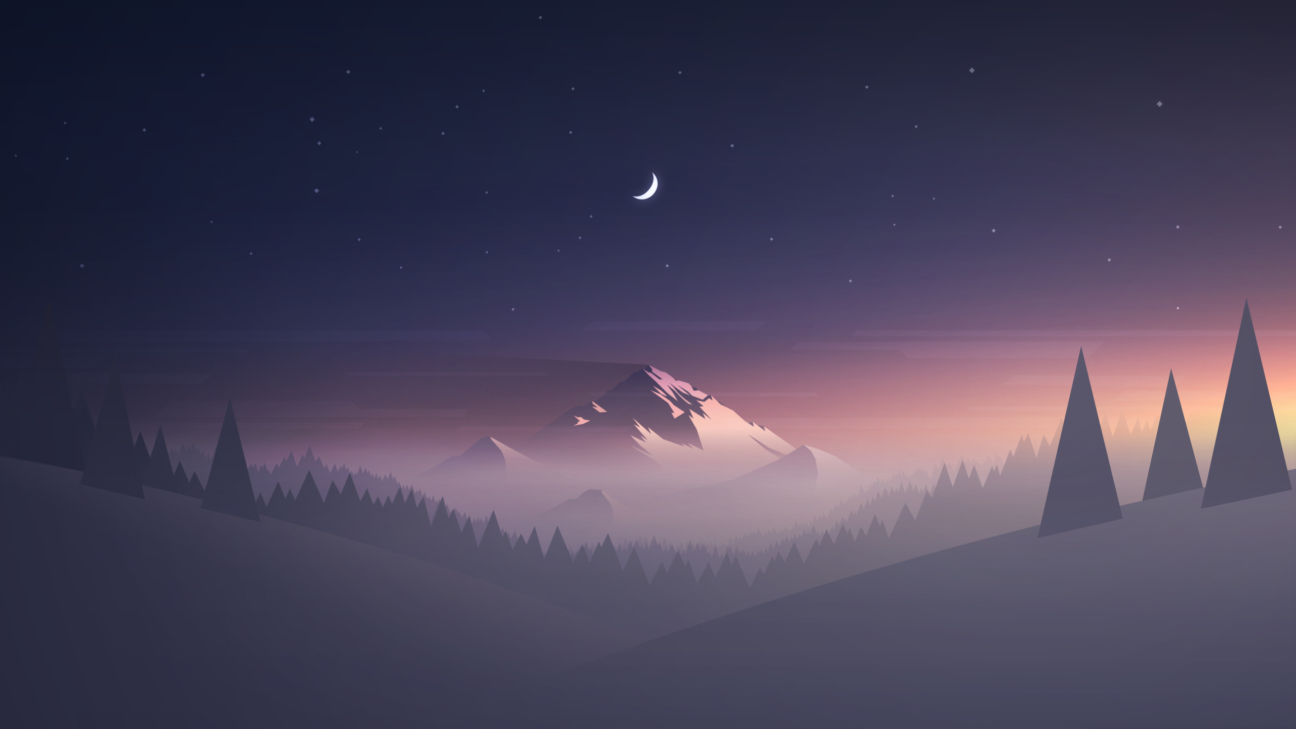 Dribbble Mountain 2560x1440x jpg By MRusta