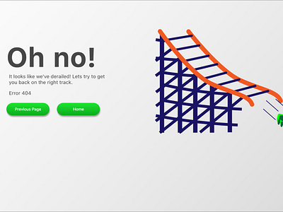 Daily UI Challenge Day 008:  Error 404 page concept