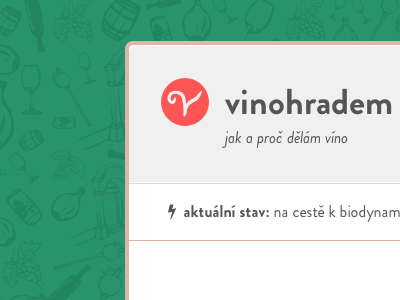 Blog about wine logo webdesign