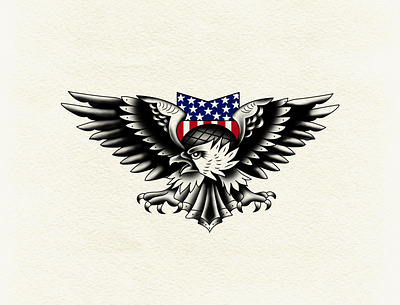 American Eagle america design graphic design illustration illustrations traditional art traditional tattoo