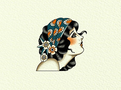 Gypsy design graphic design illustration tattoo traditional vector
