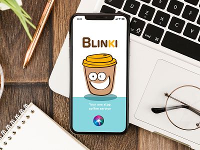 Blinki: One-stop coffee service mobile app adobe xd cxd persona prototype style guide ui user experience design ux design voice assistant vui vux wireframe
