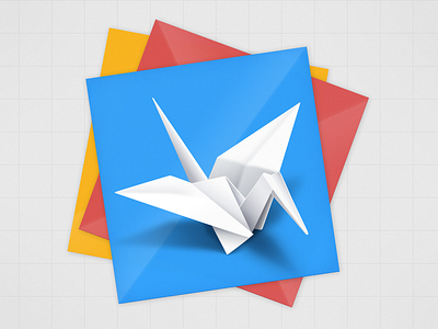 Origami Logo 3d crane interactive design origami quartz composer