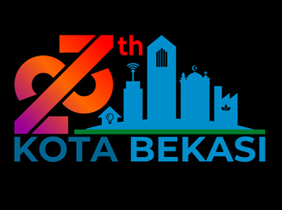 Bekasi city anniversary logo design