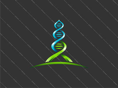 DNA tower biotech biotechnology brand branding chamistry design gen genetic genome laboratory logo medic medical minimal pharmacy vector
