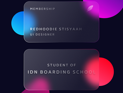 Name Cards - Glassmorphism card cards creative creativity design glass glassmorphism gradient logo namecard purple ui ui design vector