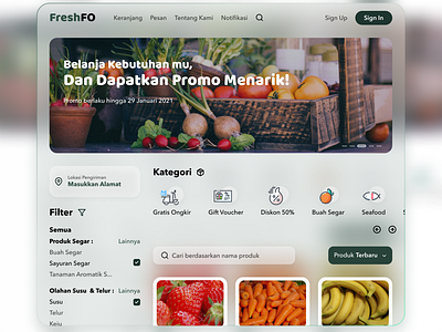 FreshFO - Online Shop with Theme Glassmorphism