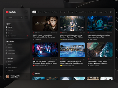 Glassmorphism Youtube Concept dark theme glassmorphism glassmorphism youtube redesign youtube web design youtube youtube 2022 youtube 2023 youtube application youtube desktop youtube web desgin