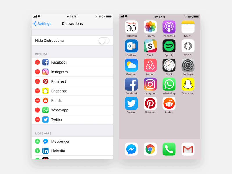 iOS Concept: Distractions