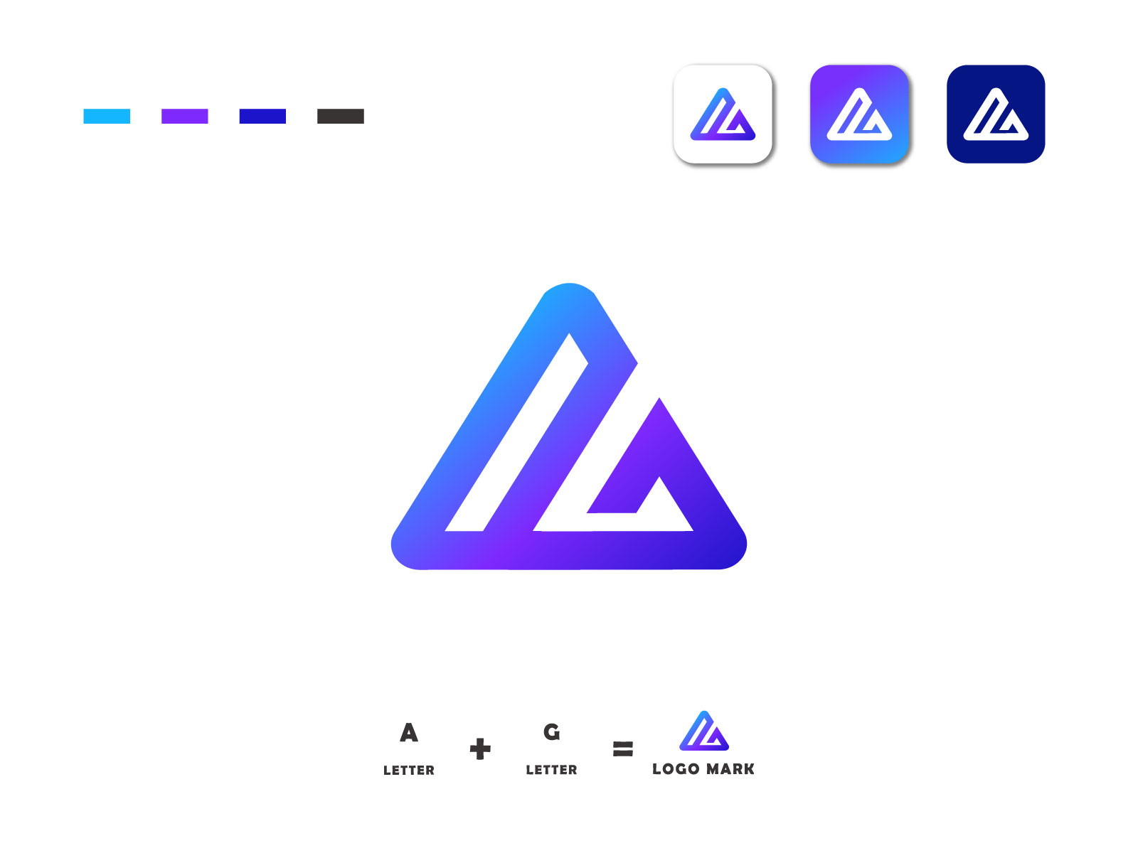 A+G Modern Logo design by Md Rajib Hossain on Dribbble