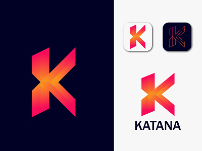 K Modern logo design