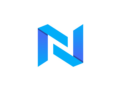 N Modern logo design