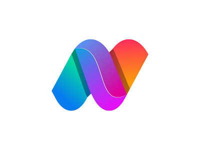 N Modern logo design