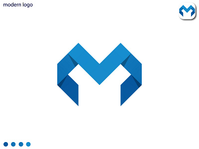 M Modern logo design