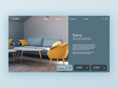 Insofa Minimal Website Design adobexd branding design illustration minimal ui ux web website website design