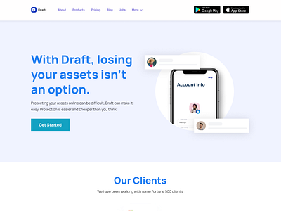 Draft - Landing page landing page ui web design