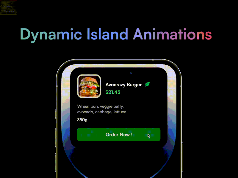 Dynamic Island Animation anim dynamic island figma iphone14 ui