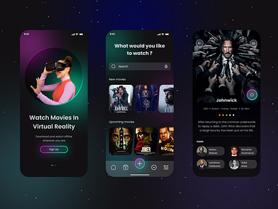 VR movie app (Neon Style)
