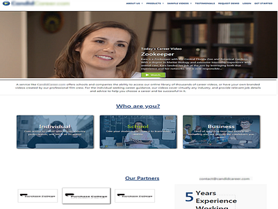Educational Wesbsite homepage main page