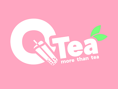 QTea - Bubble Tea Brand affinity logo vector