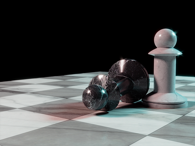 Pawns beginner blender blender3d chess modeling original pawns render